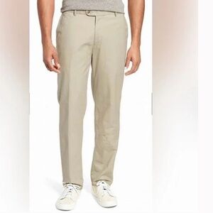 Peter Millar Pants Chino Pima Cotton flat front light Beige Stone size 38 Golf